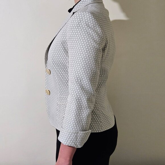 Akris Punto Tailored Blazer - US 6, Cotton, Polka-Dot - Picture 4 of 6